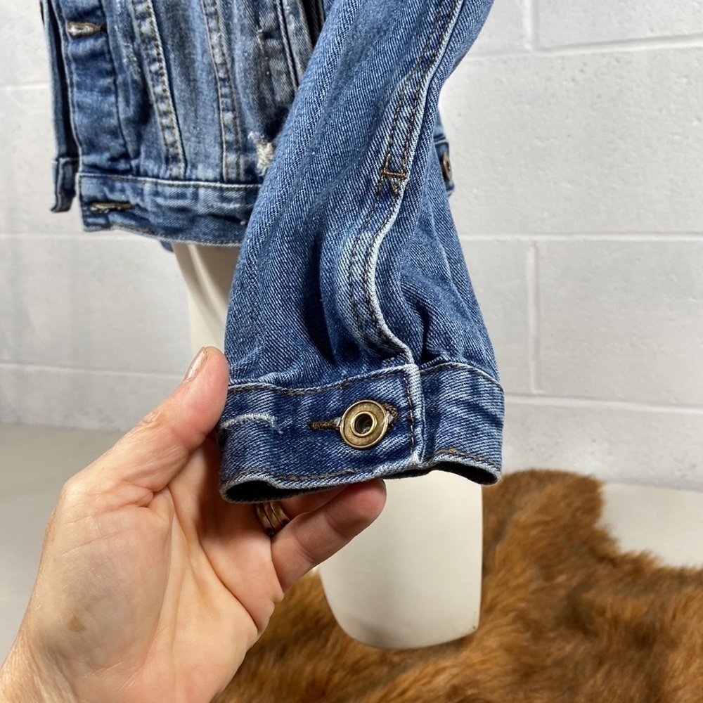 Dex distressed jeans jacket with removable hood​​​​​​​​​​​​​​​​ - Picture 3 of 11